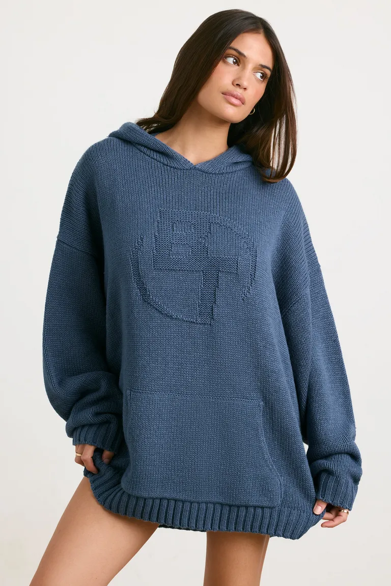 Buzo oversized de punto grueso navy de Oh Polly en Buzos y Sweaters para argentina