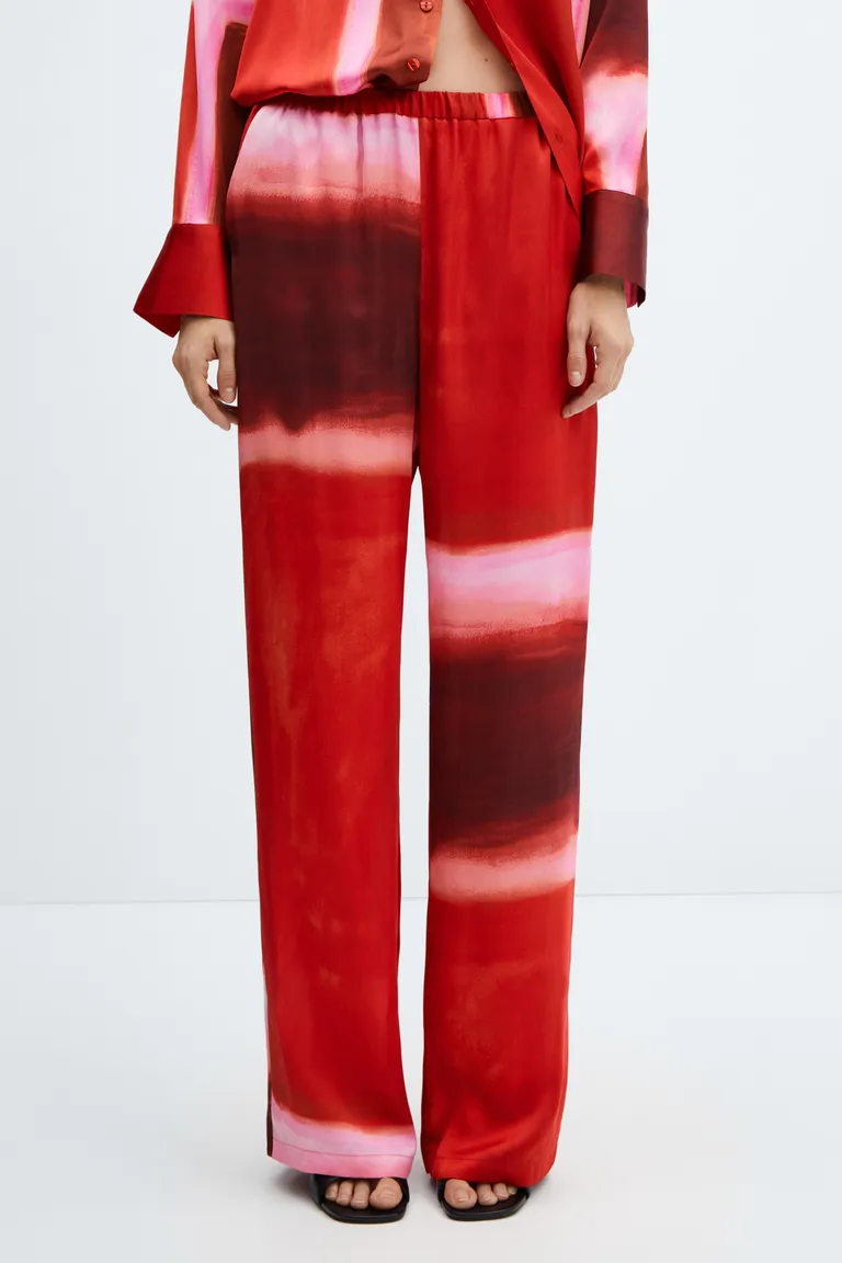 Pantalón satinado tiedye de Mango en Pantalones para argentina