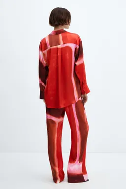 Pantalón satinado tiedye de Mango en Pantalones para argentina