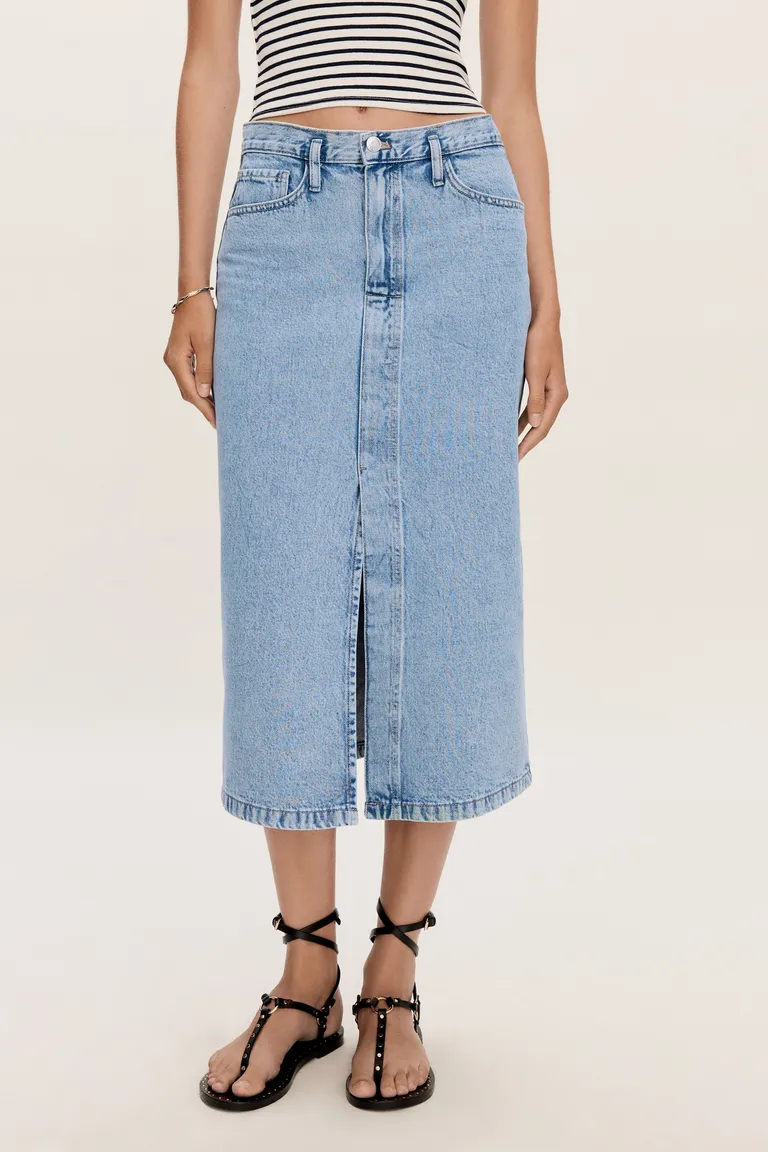 Falda denim con abertura de Mango en Faldas para argentina