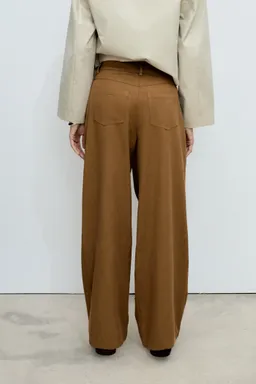 Pantalón wideleg algodón lyocell de Mango en Pantalones para argentina