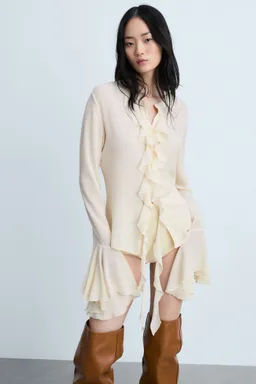 Camisa volantes manga larga de Mango en Camisas para argentina