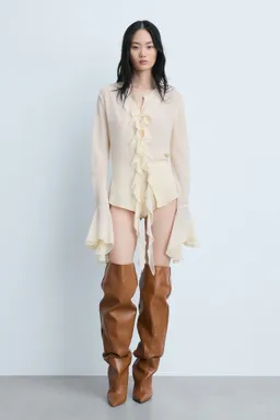 Camisa volantes manga larga de Mango en Camisas para argentina