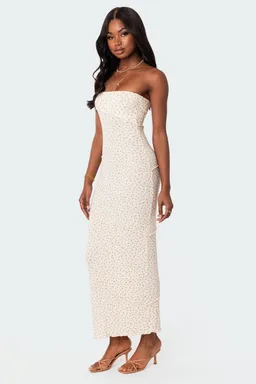 Vestido maxi rib acanalado de Edikted en Vestidos para argentina