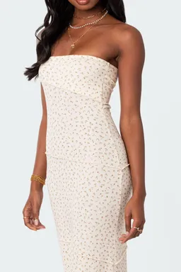 Vestido maxi rib acanalado de Edikted en Vestidos para argentina