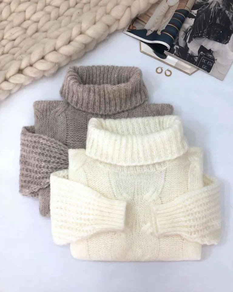 Poleron de frizz con trenzas y manga globo, un diseño acogedor y estiloso de Hesed en Buzos y Sweaters para argentina