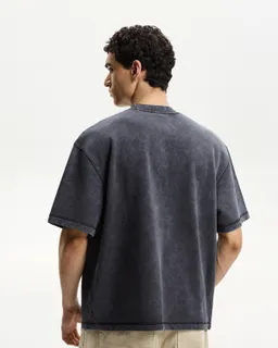 Remera manga corta felpa bordada de Bershka en Remeras y Polos para argentina