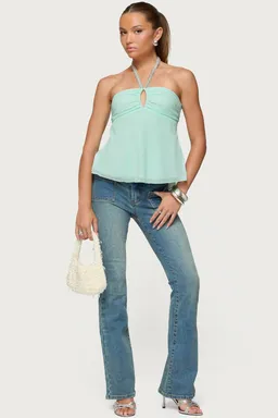 Top halter lentejuelas abertura de Edikted en Tops para argentina