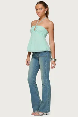 Top halter lentejuelas abertura de Edikted en Tops para argentina