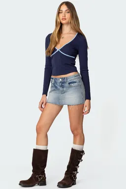 Top corie cuello con contraste de Edikted en Tops para argentina