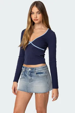 Top corie cuello con contraste de Edikted en Tops para argentina