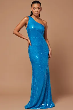 Vestido lentejuelas turquesa de Fashion Nova en Vestidos para argentina