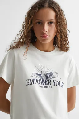 Remera estampada algodón de Mango Teen en Remeras para argentina
