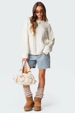 Sweater jessy punto trenzado de Edikted en Buzos y Sweaters para argentina