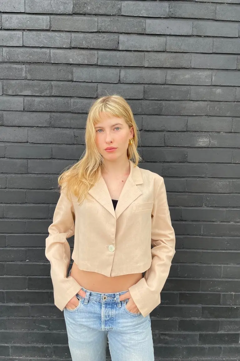 Chaqueta Crop Lino de Hesed en Chaquetas para argentina