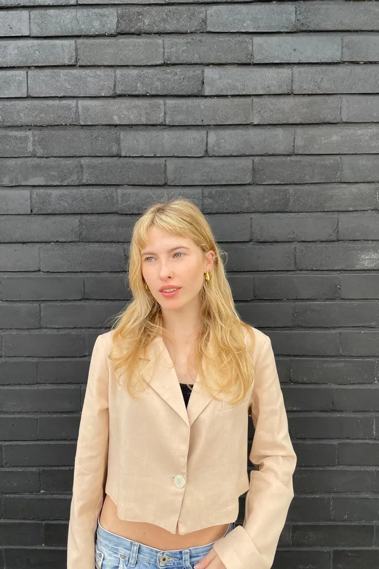 Chaqueta Crop Lino de Hesed en Chaquetas para argentina