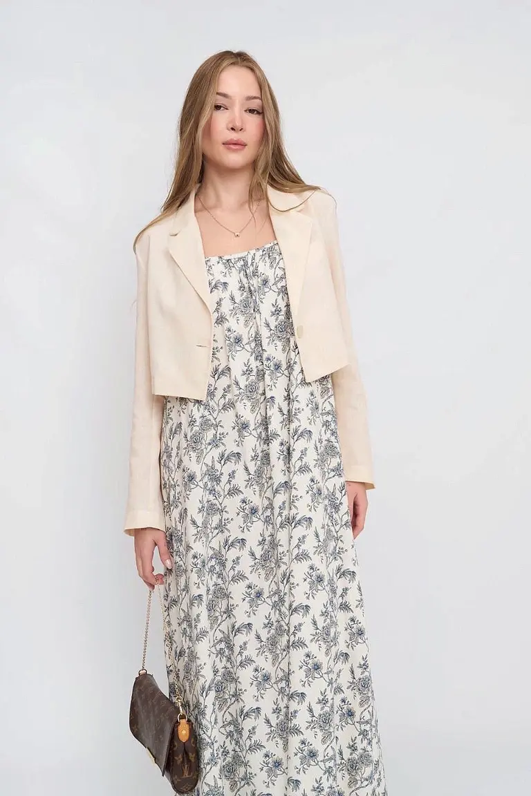 Chaqueta Crop Lino de Hesed en Chaquetas para argentina