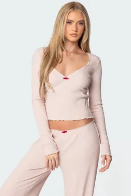 Top acanalado roselle cuello de Edikted en Tops para argentina