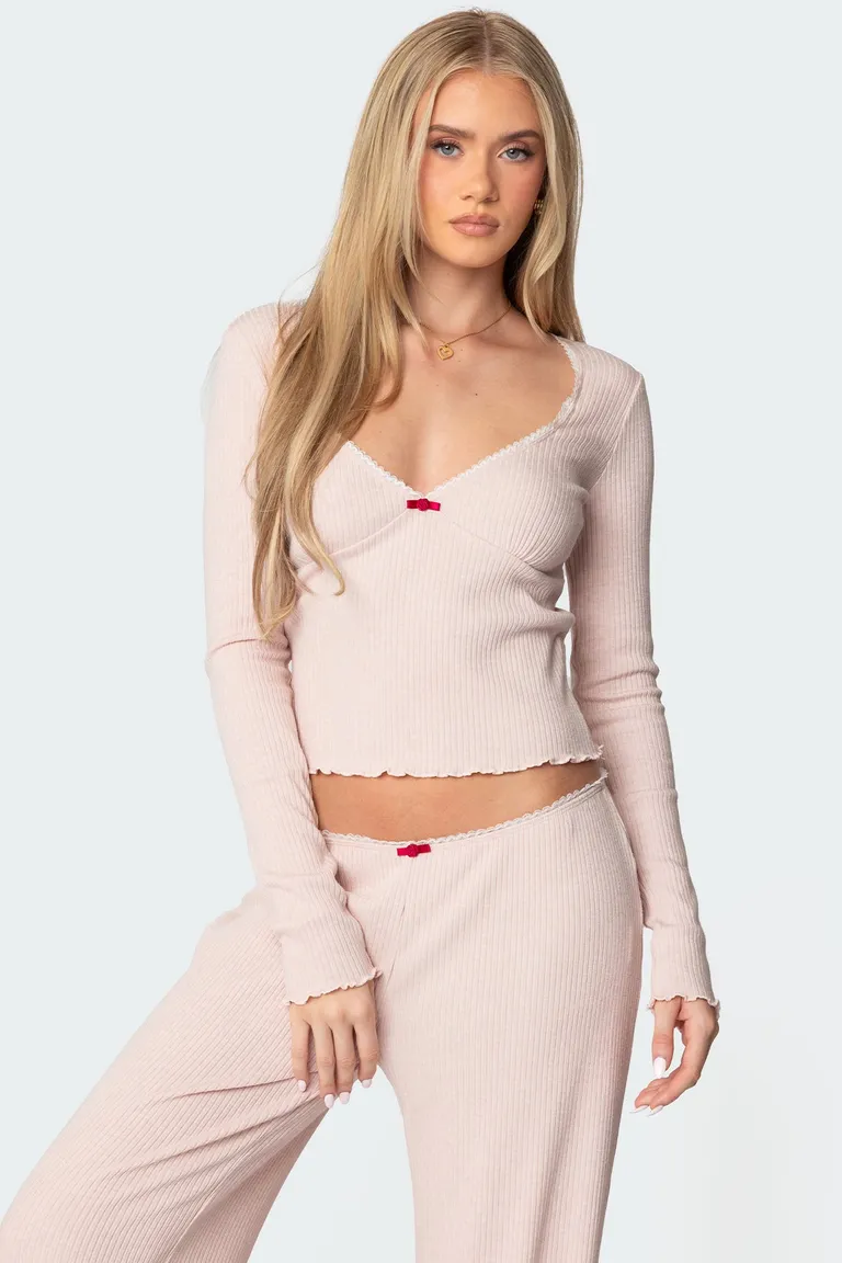 Top acanalado roselle cuello de Edikted en Tops para argentina