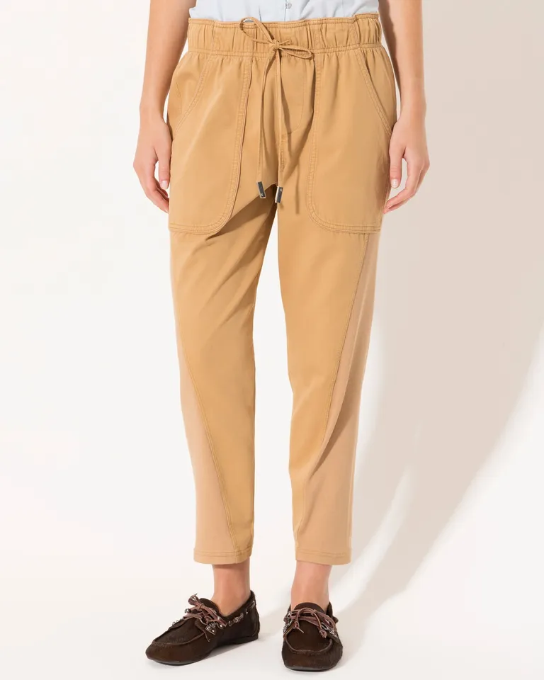 Pantalón ligero de estilo babucha con cintura elastizada y cordón ajustable de Jazmin Chebar en Pantalones para argentina
