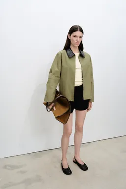 Chaqueta algodón cuello contraste de Mango en Chaquetas para argentina