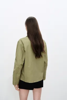 Chaqueta algodón cuello contraste de Mango en Chaquetas para argentina