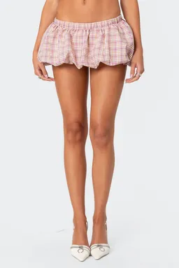 Minifalda skort cuadros texturizada de Edikted en Shorts para argentina