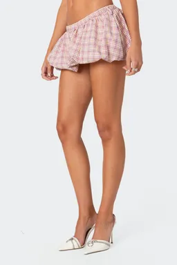 Minifalda skort cuadros texturizada de Edikted en Shorts para argentina