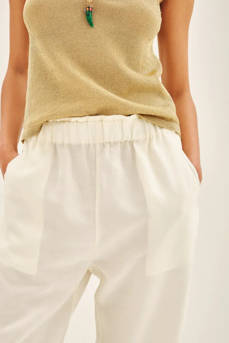 Pantalón recto de lino con diseño elegante y cómodo para mujer de Rapsodia en Pantalones para argentina