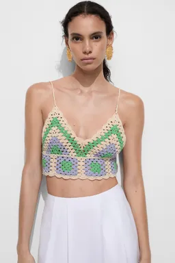 Top crochet combinado de Mango en Tops para argentina