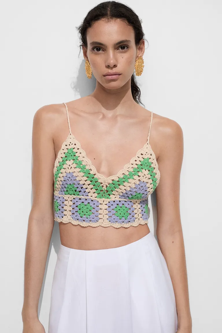 Top crochet combinado de Mango en Tops para argentina