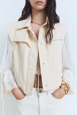 Chaleco efecto denim de Mango en Chalecos para argentina