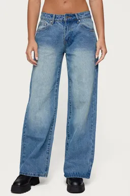 Jeans tiro bajo lavado ácido de Edikted en Pantalones para argentina