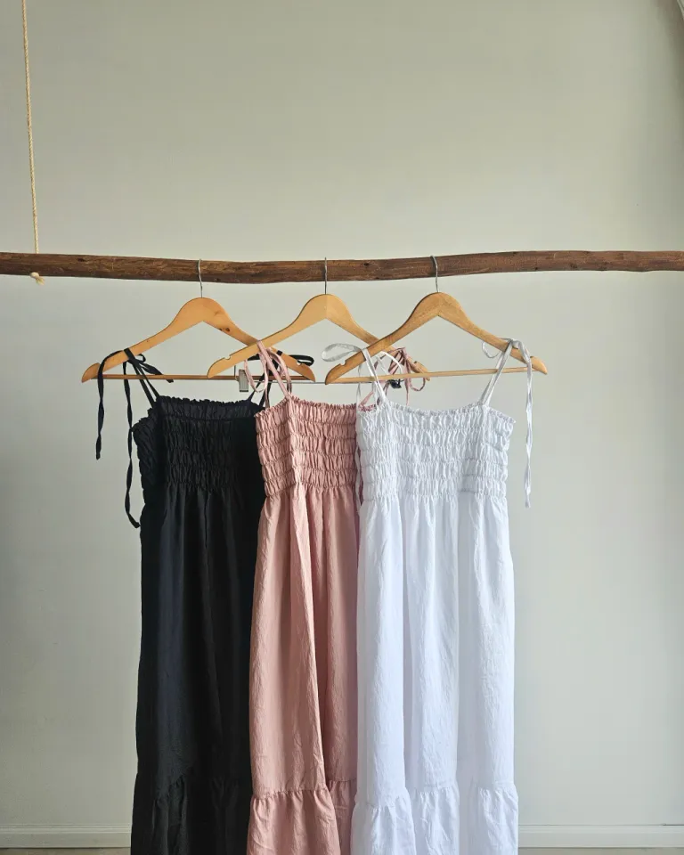 Vestido largo bonsai con elástico en cintura y diseño holgado de Lemmon en Vestidos para argentina