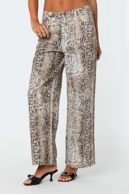 Jeans estampado serpiente tiro bajo de Edikted en Pantalones para argentina