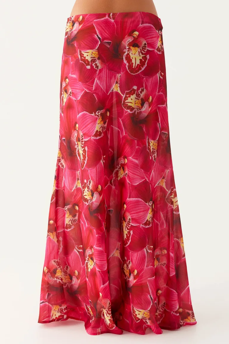 Maxi falda ashley rosa orquídea de Peppermayo en Faldas para argentina