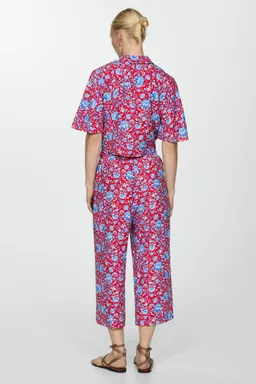 Pantalón culotte estampado floral de Mango en Pantalones para argentina