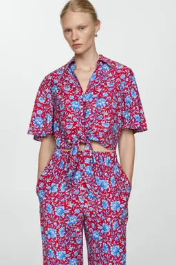 Pantalón culotte estampado floral de Mango en Pantalones para argentina