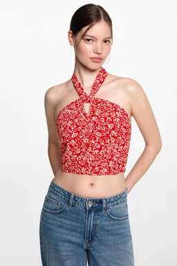 Top estampado con nudo de Mango Teen en Tops para argentina