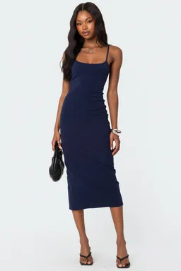 Vestido midi air con abertura de Edikted en Vestidos para argentina
