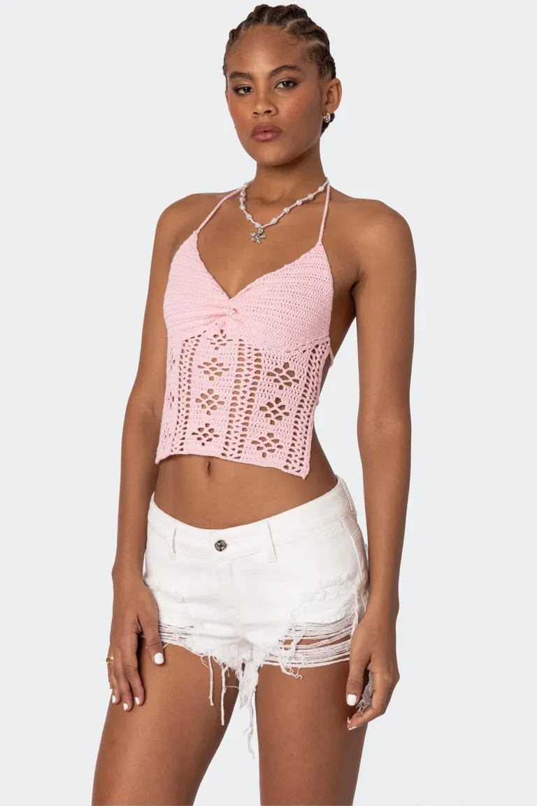 Top jada crochet espalda descubierta de Edikted en Tops para argentina