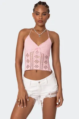 Top jada crochet espalda descubierta de Edikted en Tops para argentina