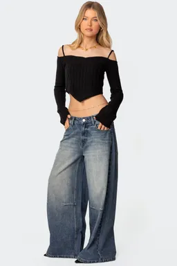 Sweater hombros descubiertos triángulo de Edikted en Buzos y Sweaters para argentina