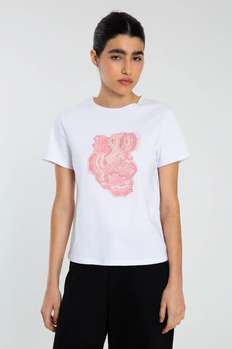 Remera clásica de algodón de corte relajado y manga corta de Naíma en Remeras para argentina