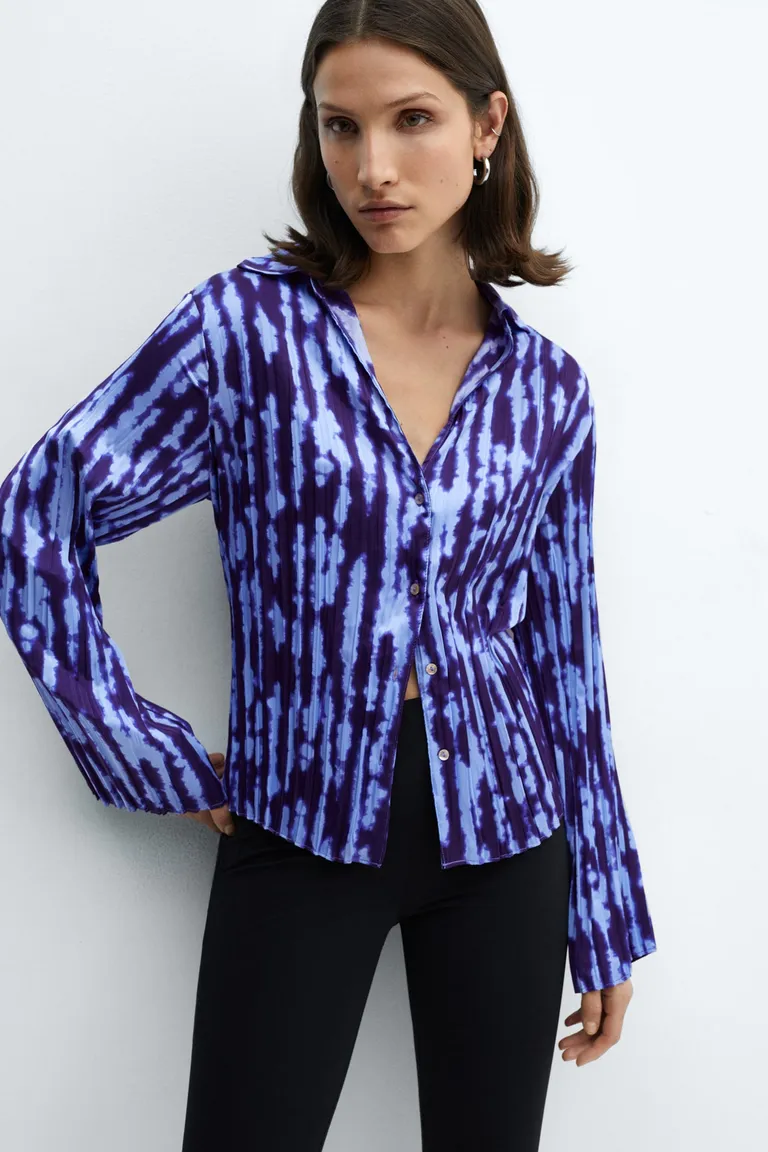 Camisa fruncida estampada de Mango en Camisas para argentina