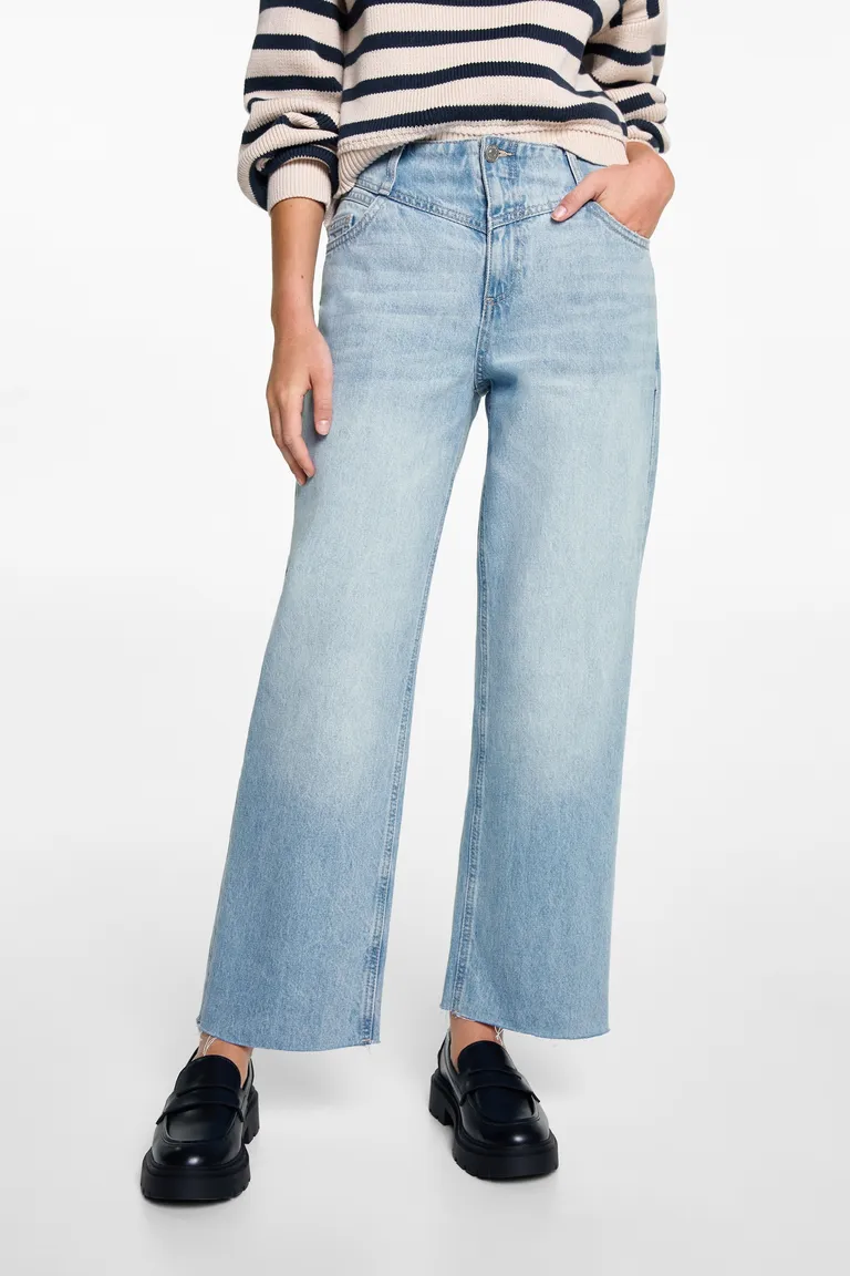 Jeans culotte con costura de Mango Teen en Pantalones para argentina