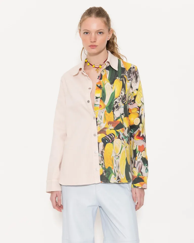 Camisa de mujer con estampado floral y manga larga de Jazmin Chebar en Camisas para argentina