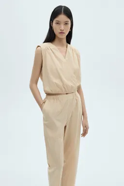 Pantalón crop algodón de Mango en Pantalones para argentina