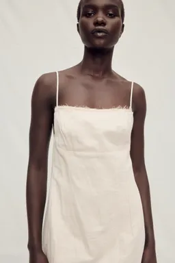 Vestido algodón escote deshilachado de Mango en Vestidos para argentina