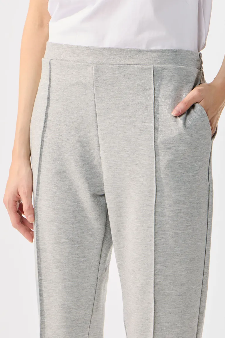 Pantalón babucha de tiro alto en tono gris con cintura elástica y bolsillos laterales de Cuesta Blanca en Pantalones para argentina